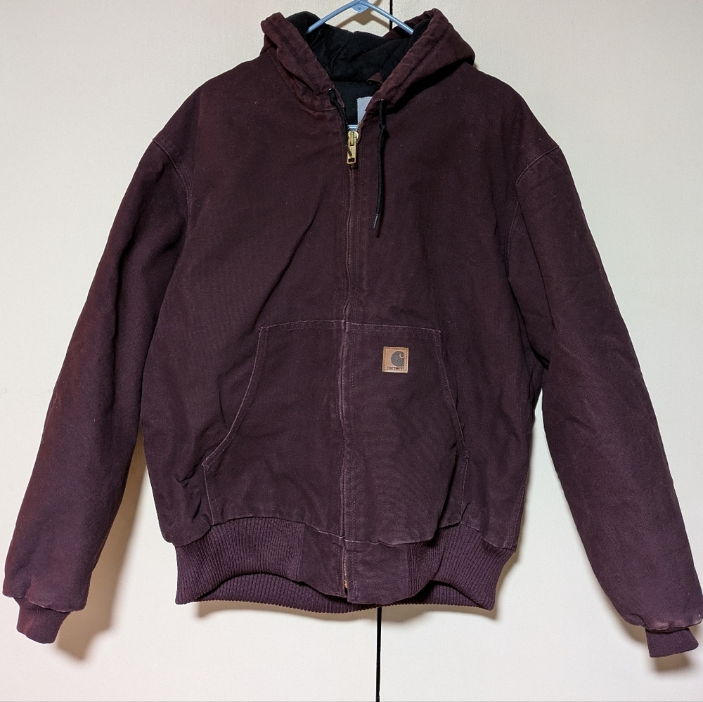 Carhartt large lined hooded work jacket